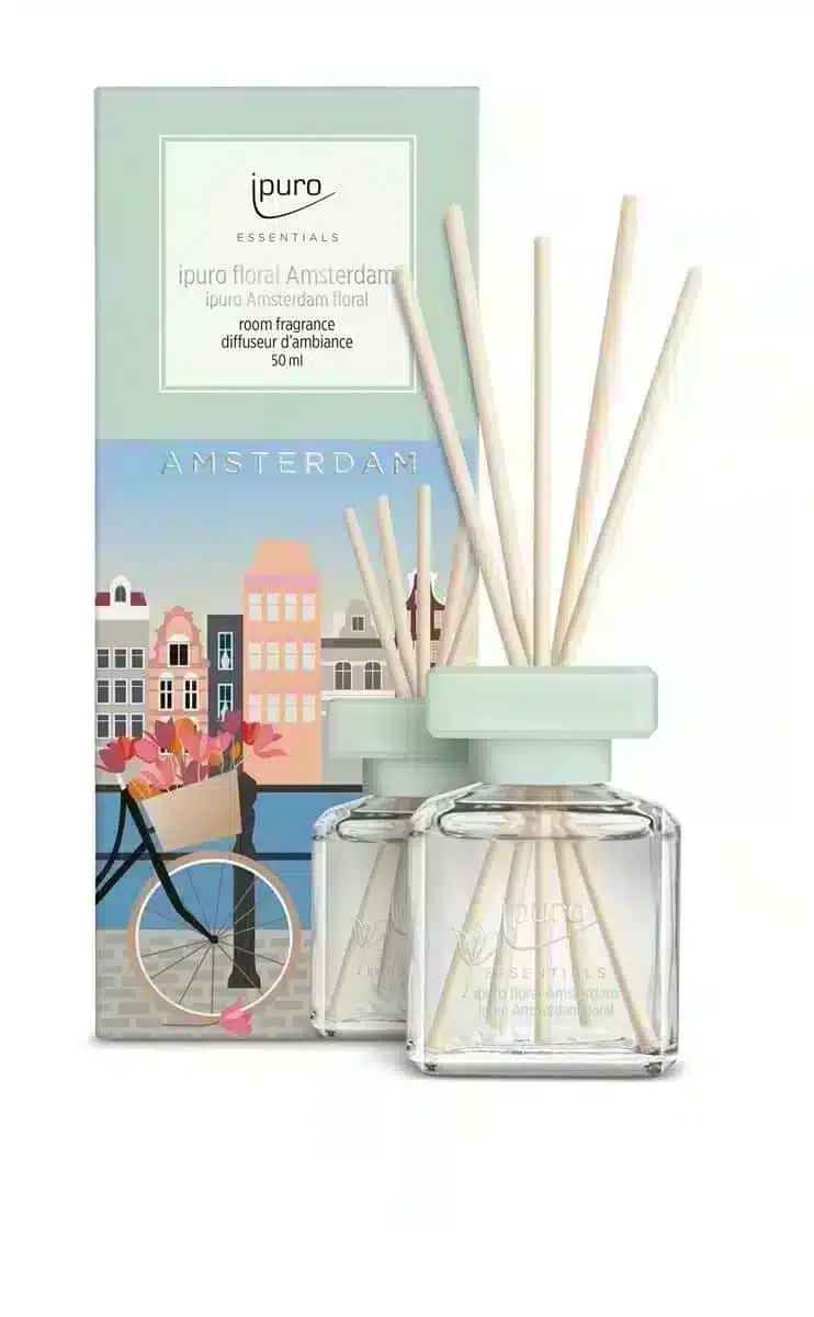 Essentials geurdiffuser 100ml Floral Amsterdam met bloemige geur voor een frisse sfeer
