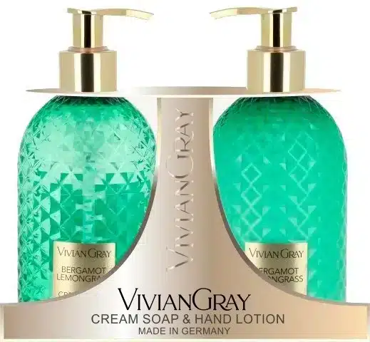 Gemstone Green geschenkset met crèmezeep en handlotion, 2x300ml voor zachte handen