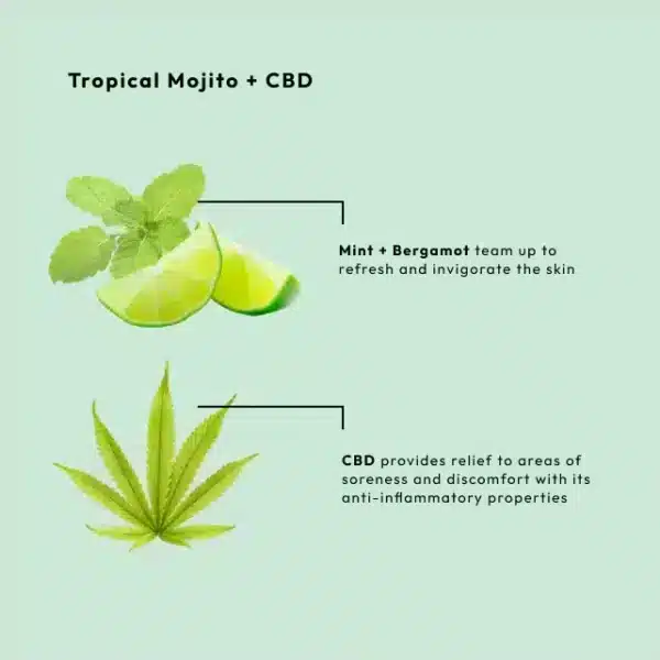 BCL SPA MASSAGE CREAM TROPICAL MOJITO + CBD 473ML - Image 4