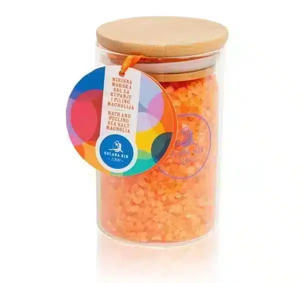 Sel de bain et gommage au parfum Magnolia, 280gr pour un bain relaxant et soignant