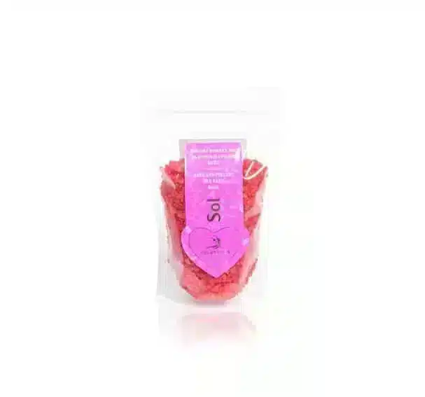 Sel de bain et gommage au parfum de rose, 130gr pour un bain relaxant et soignant
