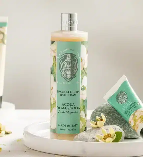 Bain moussant 500 ml Magnolia, bain moussant soignant au parfum floral de magnolia