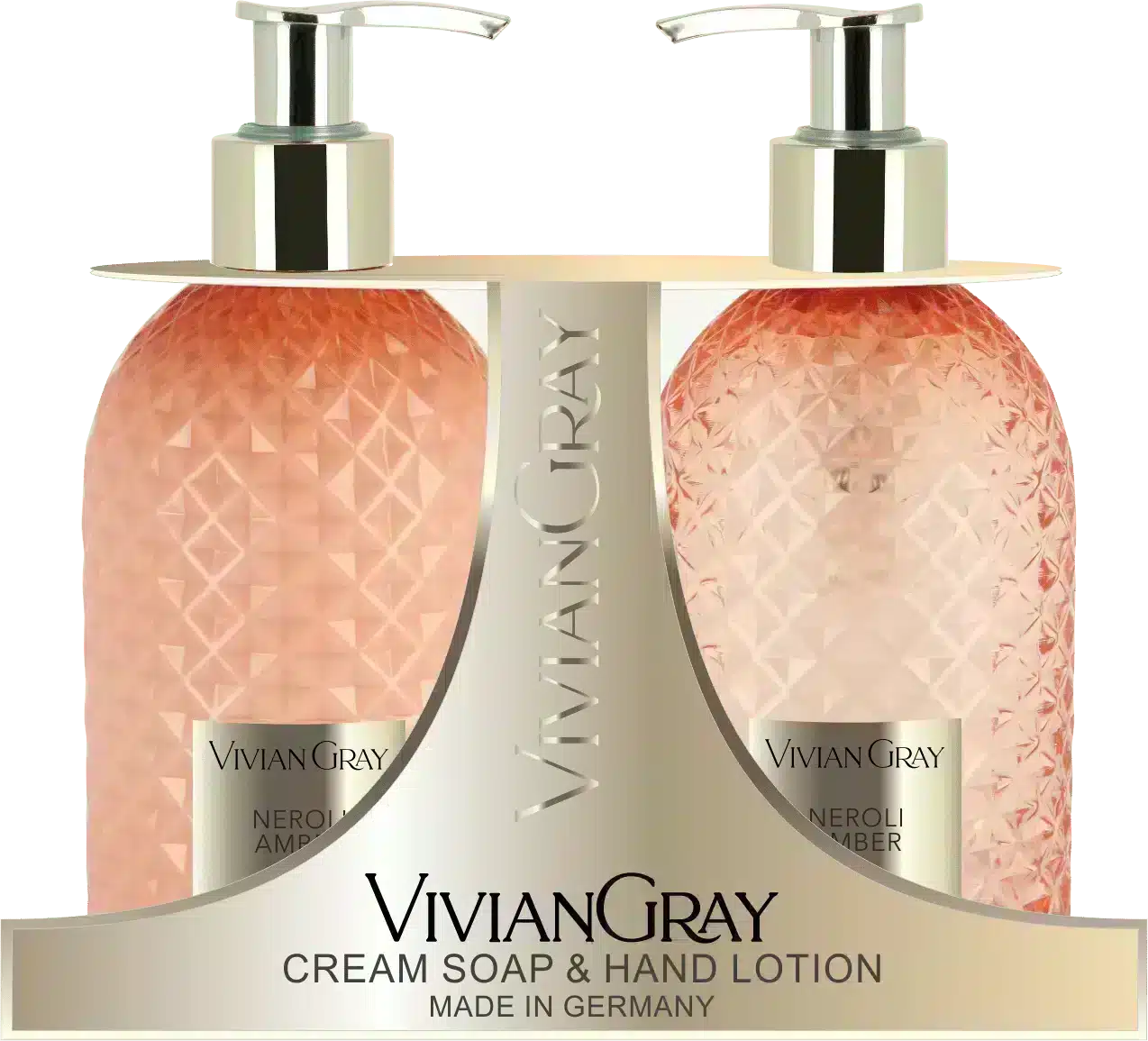 Coffret cadeau Gemstone Orange avec savon crème et lotion pour les mains, 2x300ml pour des mains douces