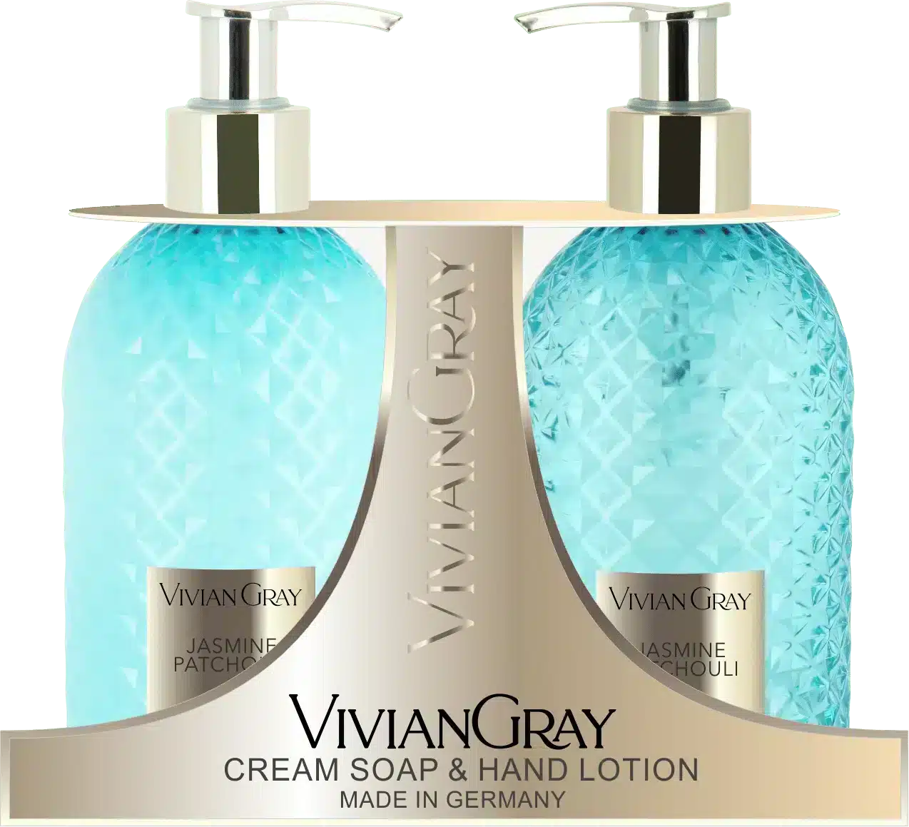 Coffret cadeau Gemstone Turquoise avec savon crème et lotion pour les mains, 2x300ml pour des mains douces