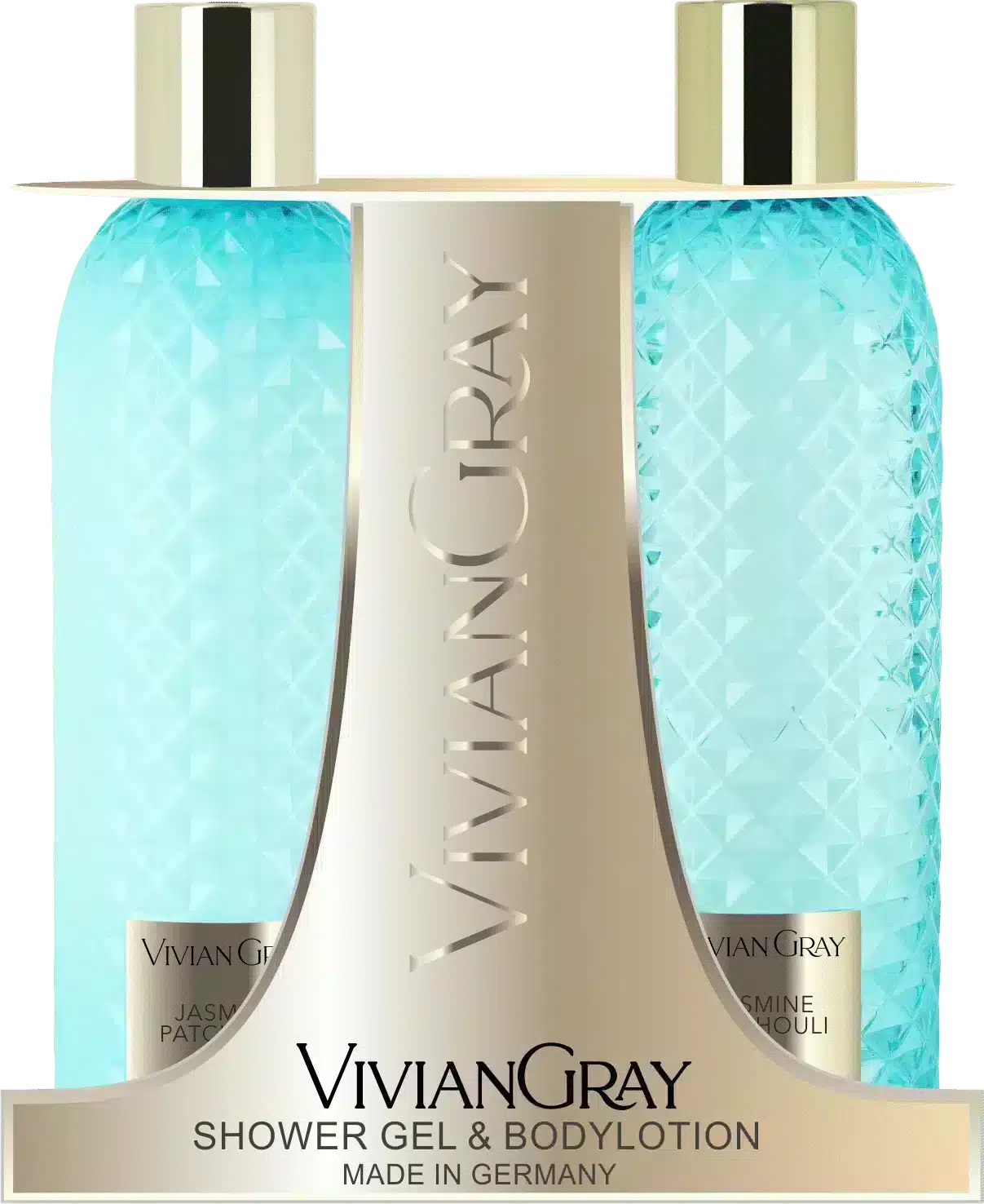 Coffret cadeau Gemstone Turquoise avec gel douche et lait corporel, 2x300ml pour une peau soignée