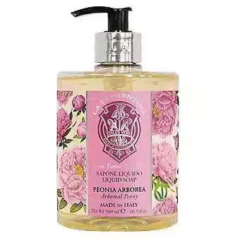 Savon liquide pour les mains 500 ml Peony Arborea, savon soignant au parfum floral de pivoine