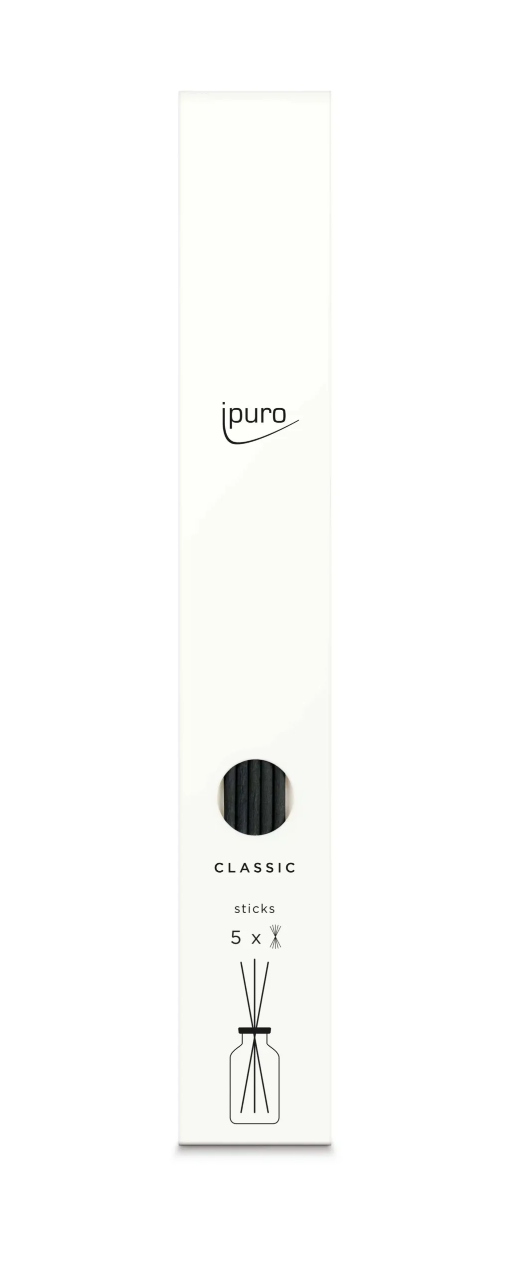 ipuro Classic Fibre Sticks black geurverspreider van 240ml met 5 geurstokjes