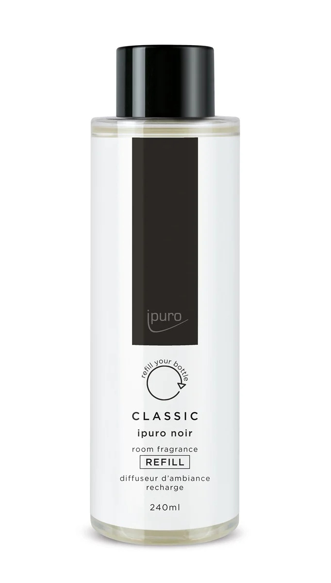 ipuro Classic noir navulling van 240ml voor de geurverspreider met geurstokjes
