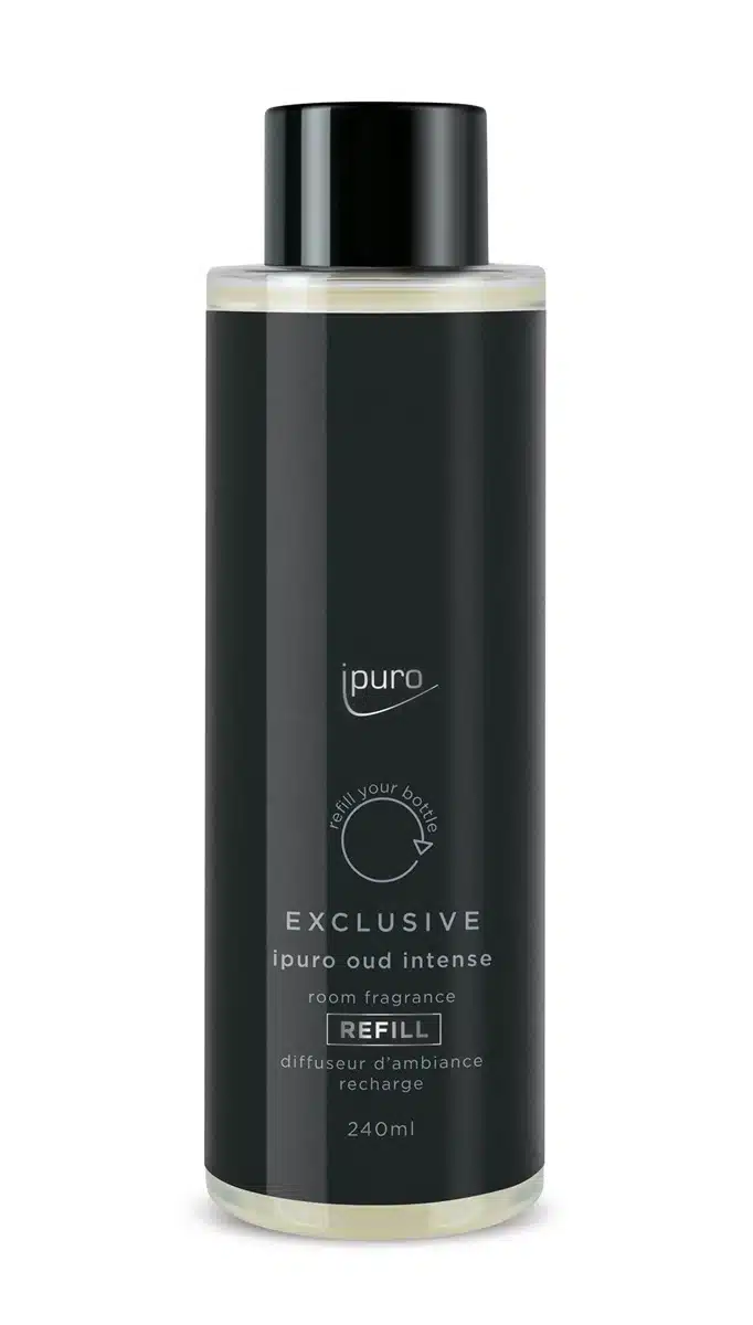 ipuro Exclusive Oud Intense navulling van 240 ml voor geurstokjes met intense oudgeur