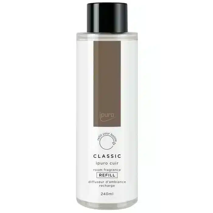 Recharge ipuro Classic cuir 240ml pour diffuseur de parfum à bâtonnets