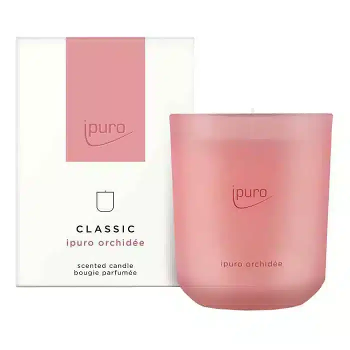 Bougie parfumée ipuro Classic orchidee 270g au parfum floral raffiné d'orchidée