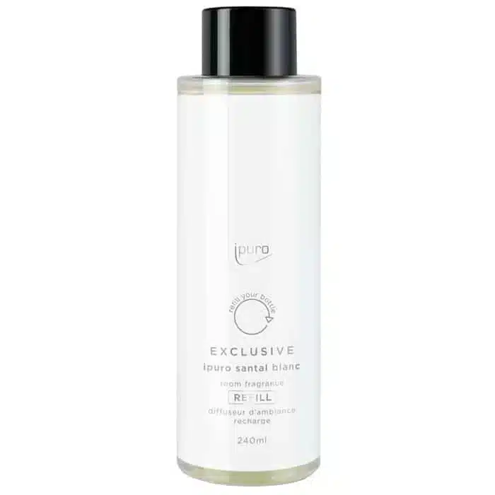 Recharge ipuro Exclusive Santal Blanc 240 ml pour un parfum boisé et chaleureux à la maison