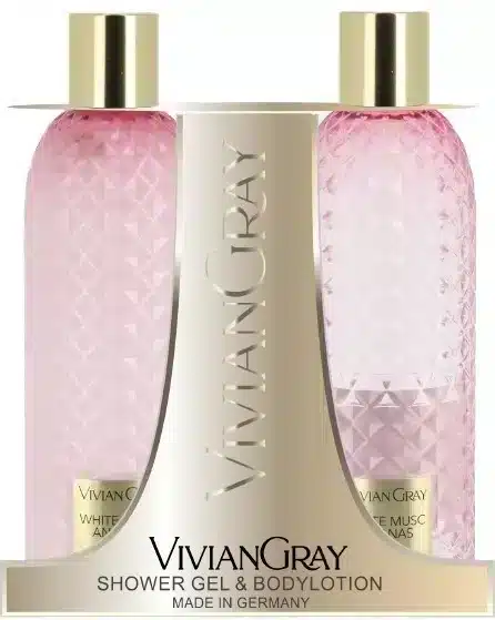 Gemstone Pink cadeauset met crème douchegel en bodylotion, 2x300ml verzorgingsset