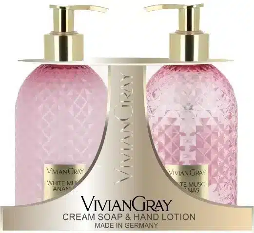 Gemstone Pink geschenkset met crèmezeep en handlotion, 2x300ml voor verzorgde handen