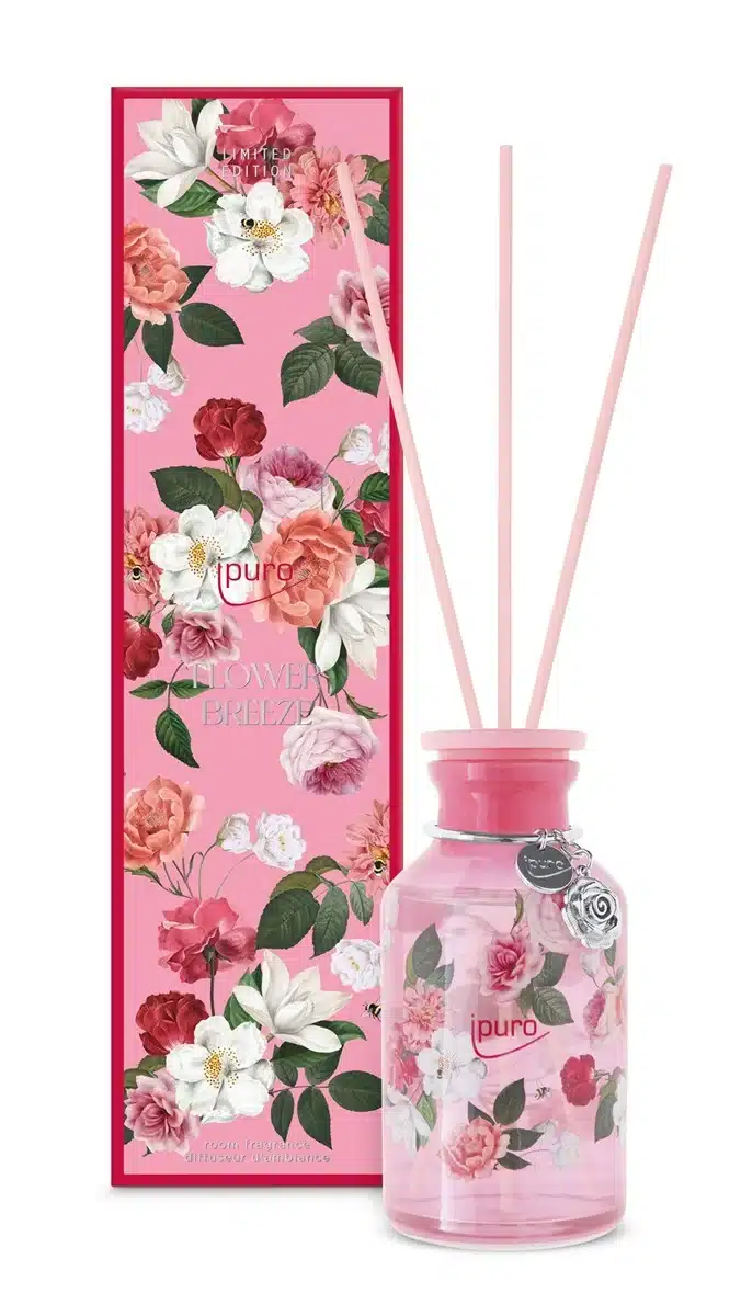 ipuro Limited Edition Flower Breeze geurstokjes van 240 ml met frisse bloemengeur
