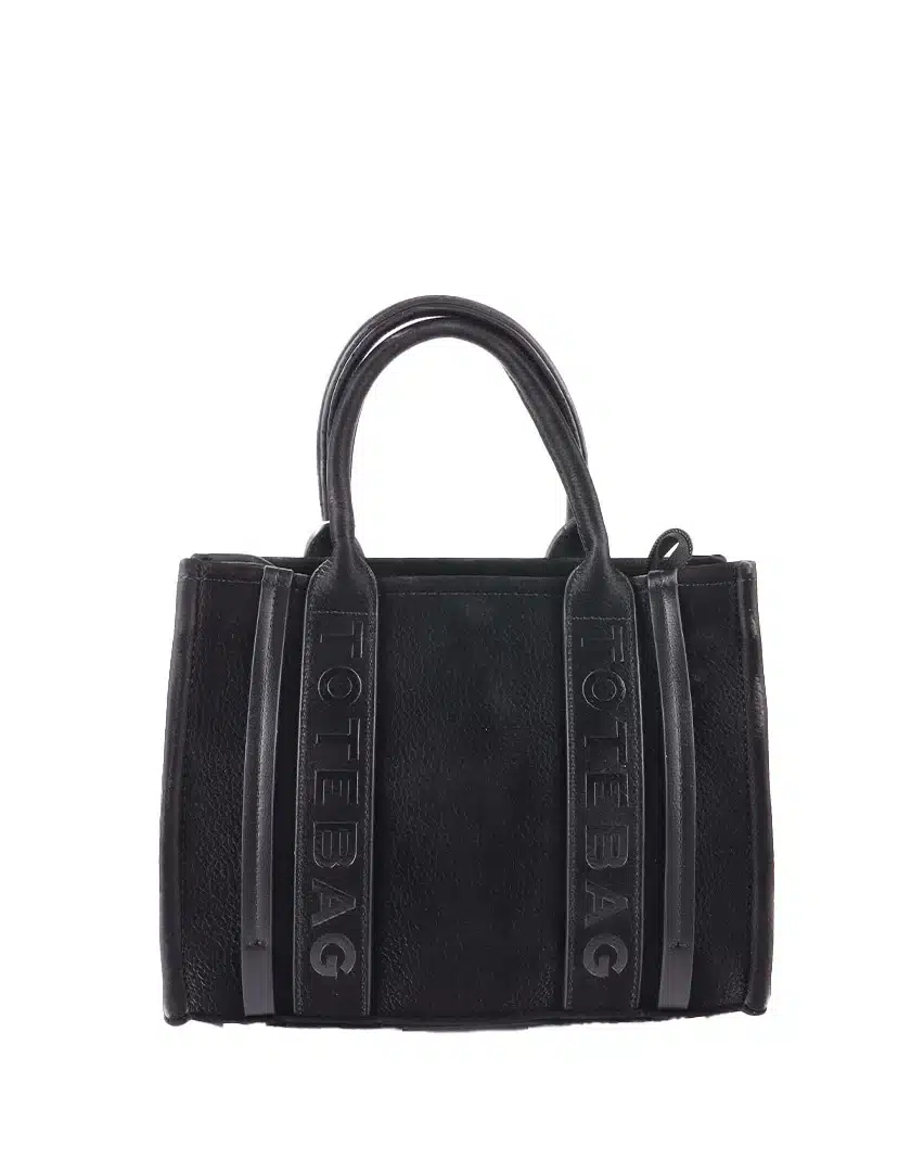 Zwarte kunstlederen handtas 'Tote Bag' van Giuliano, elegant en ruim voor elke gelegenheid