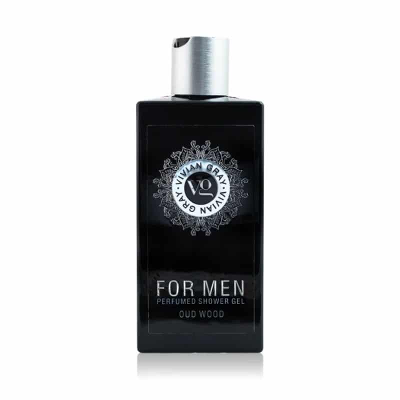 FOR MEN douchegel Oud Wood 350ml met warme houtgeur, verfrissend en verzorgend voor mannen