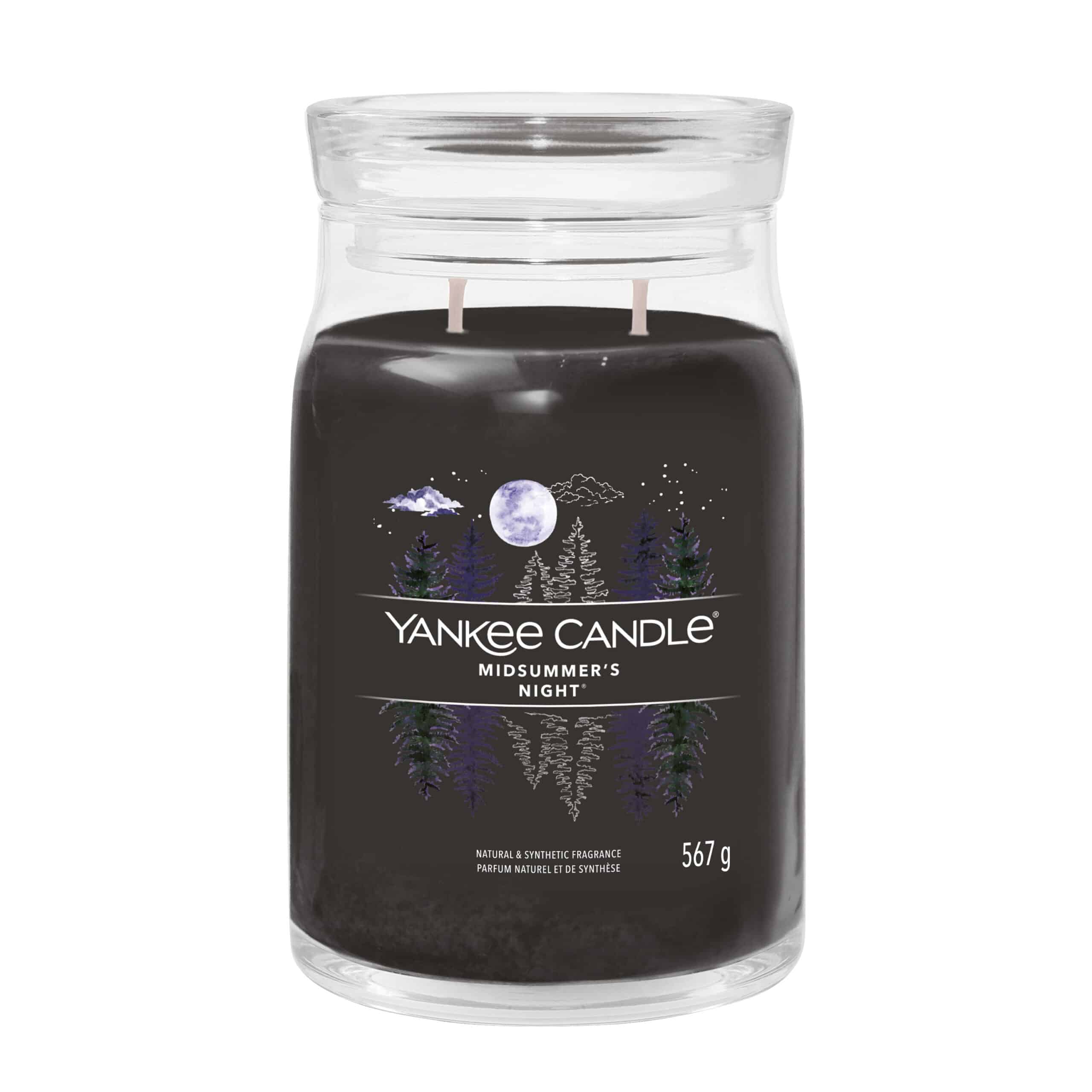 Yankee Candle Midsummer's Night Signature geurkaars in grote pot met warme zwoele geur