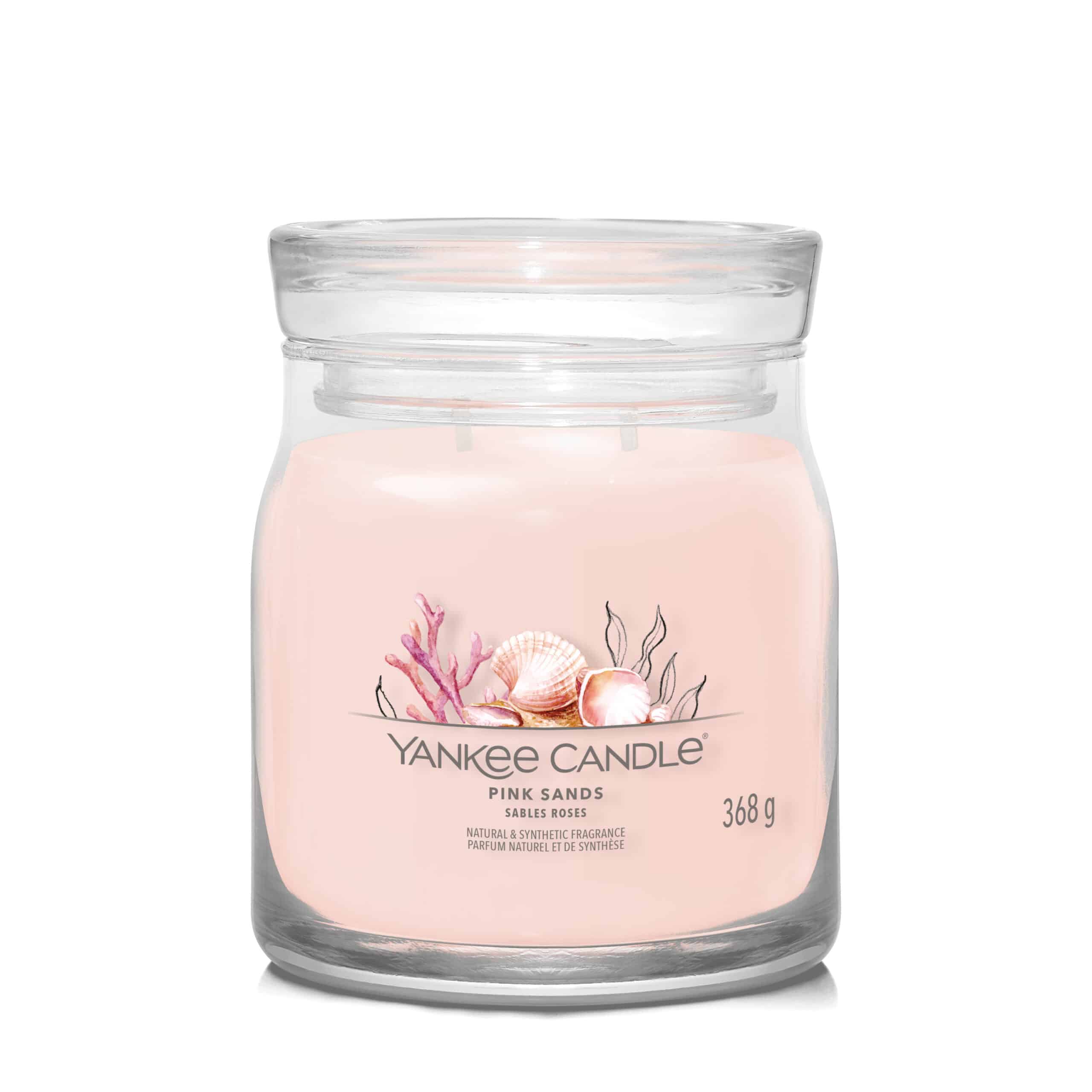 Yankee Candle Pink Sands Signature geurkaars in middelgrote pot met fruitige geur