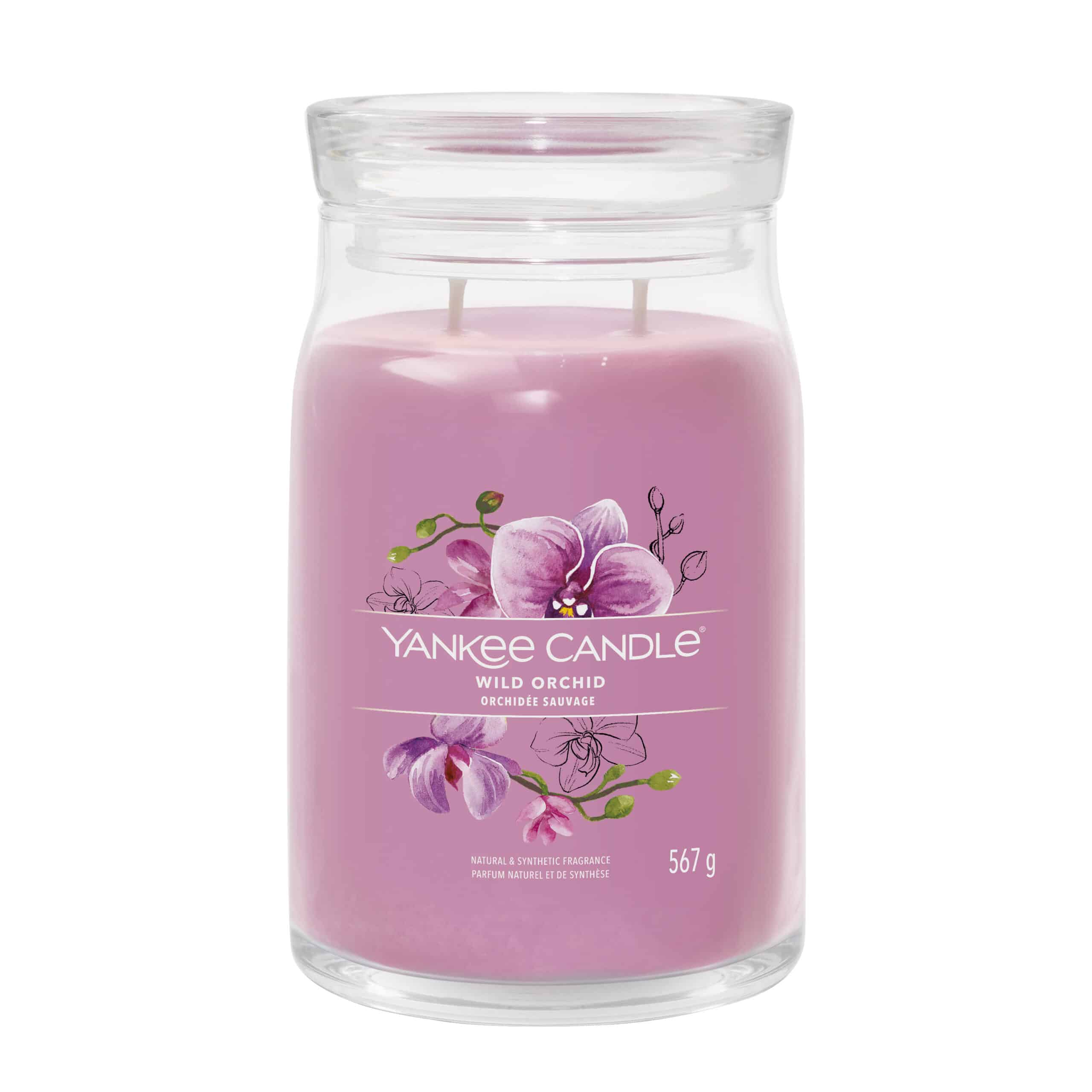 Yankee Candle Wild Orchid Signature geurkaars in grote pot met bloemige orchideegeur