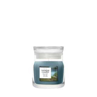 Yankee Candle Bayside Cedar Signature Small Jar, bougie parfumée bleu-vert